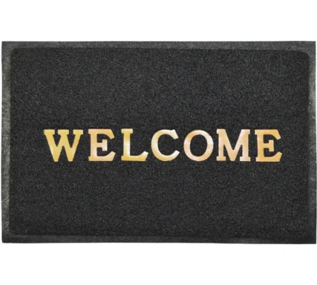 Коврик придверный пористый ComeForte "Welcome" 40х60см Черный 30шт/уп