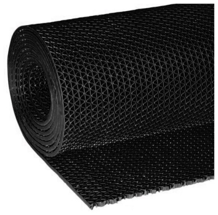 Противоскользящая дорожка ПВХ S-mat Zig Zag 0,9х12м*8 мм Черный 1шт/уп