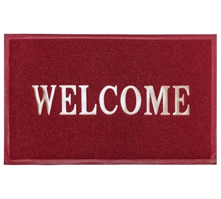 Коврик придверный пористый ComeForte "Welcome" 40х60см Бордовый 30шт/уп